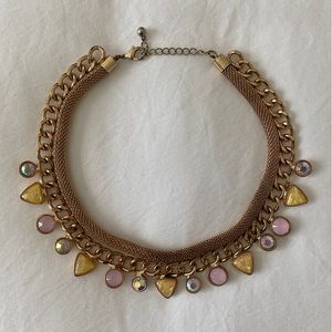 Florescent Stones Gold Necklace